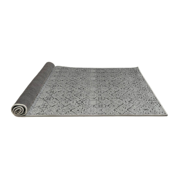 Sideview of Abstract Gray Modern Rug, abs4918gry