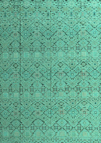 Abstract Turquoise Modern Rug, abs4918turq