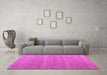 Machine Washable Abstract Pink Modern Rug in a Living Room, wshabs4918pnk