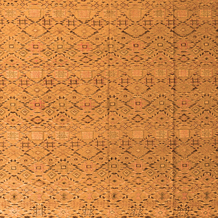 Square Machine Washable Abstract Orange Modern Area Rugs, wshabs4918org