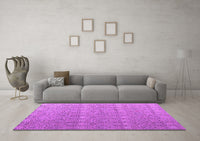 Machine Washable Abstract Purple Modern Rug, wshabs4918pur