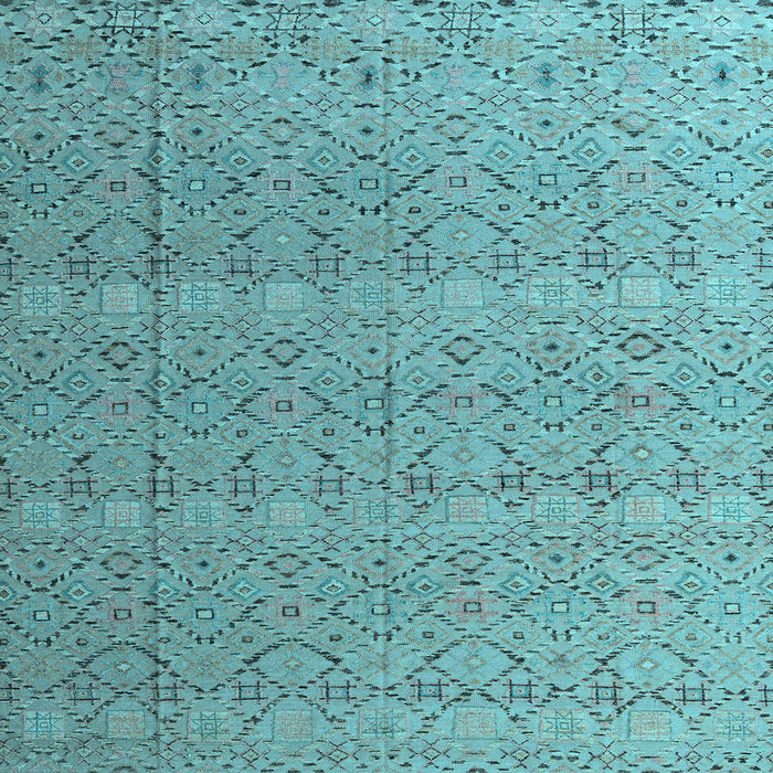 Square Abstract Light Blue Modern Rug, abs4918lblu
