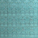 Square Abstract Light Blue Modern Rug, abs4918lblu