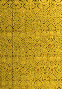 Abstract Yellow Modern Rug, abs4918yw