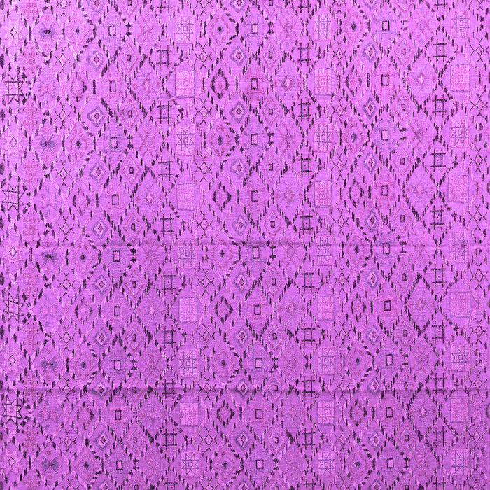 Square Machine Washable Abstract Purple Modern Area Rugs, wshabs4918pur