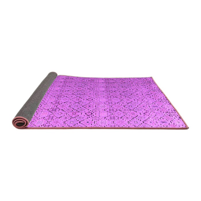 Sideview of Abstract Purple Modern Rug, abs4918pur