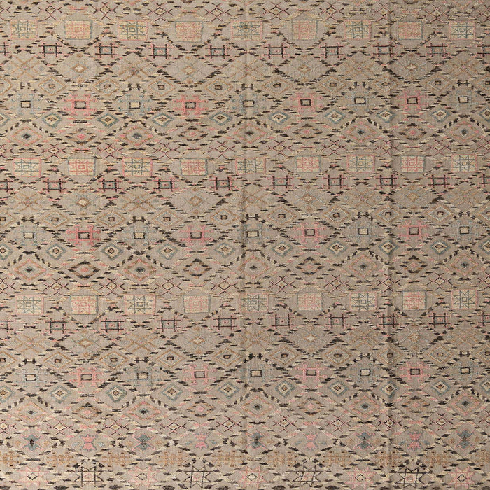 Square Machine Washable Abstract Brown Sugar Brown Rug, wshabs4918