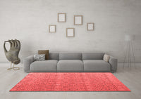 Machine Washable Abstract Red Modern Rug, wshabs4918red