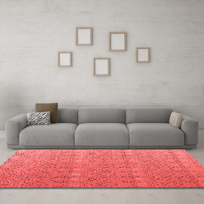 Modern Red Washable Rugs
