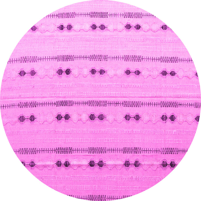 Round Abstract Pink Modern Rug, abs4919pnk