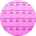 Round Abstract Pink Modern Rug, abs4919pnk