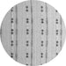 Round Abstract Gray Modern Rug, abs4919gry