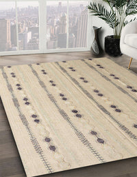 Abstract Camel Brown Modern Rug, abs4919