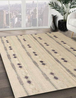 Abstract Camel Brown Modern Rug in Family Room, abs4919