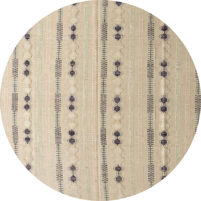 Round Machine Washable Abstract Camel Brown Rug, wshabs4919