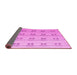 Sideview of Abstract Pink Modern Rug, abs4919pnk