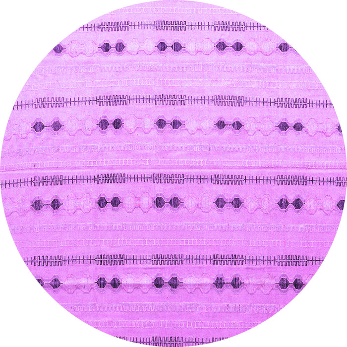 Round Machine Washable Abstract Purple Modern Area Rugs, wshabs4919pur