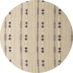 Round Abstract Camel Brown Modern Rug, abs4919