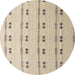 Round Abstract Camel Brown Modern Rug, abs4919