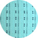 Round Machine Washable Abstract Light Blue Modern Rug, wshabs4919lblu