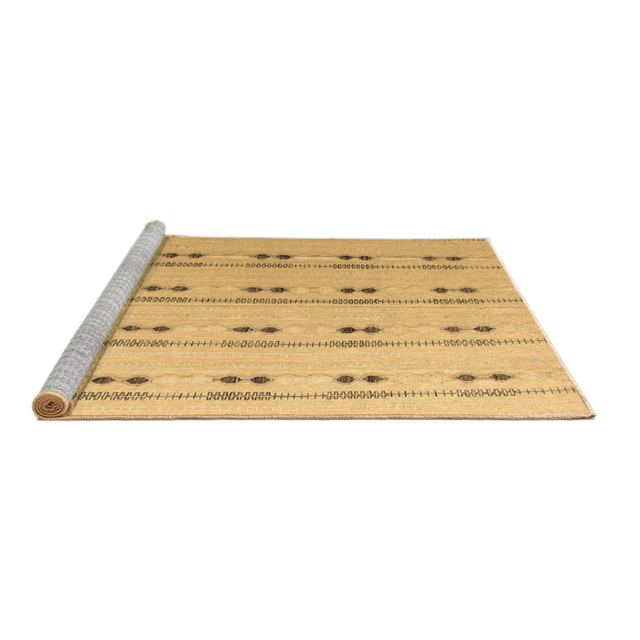 Sideview of Machine Washable Abstract Brown Modern Rug, wshabs4919brn