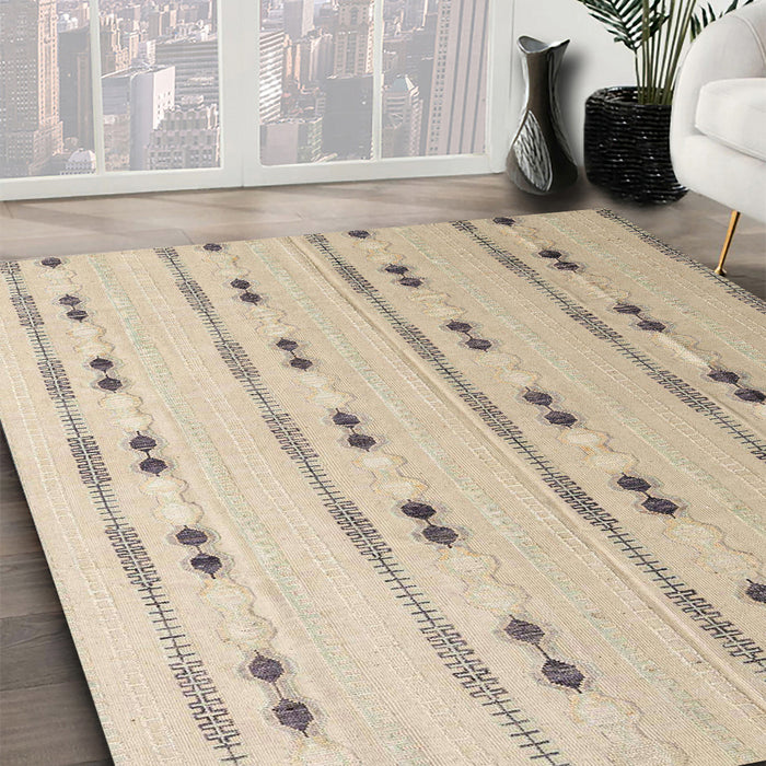 Machine Washable Abstract Camel Brown Rug in a Family Room, wshabs4919