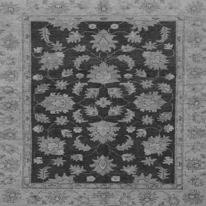Square Oriental Gray Traditional Rug, abs491gry