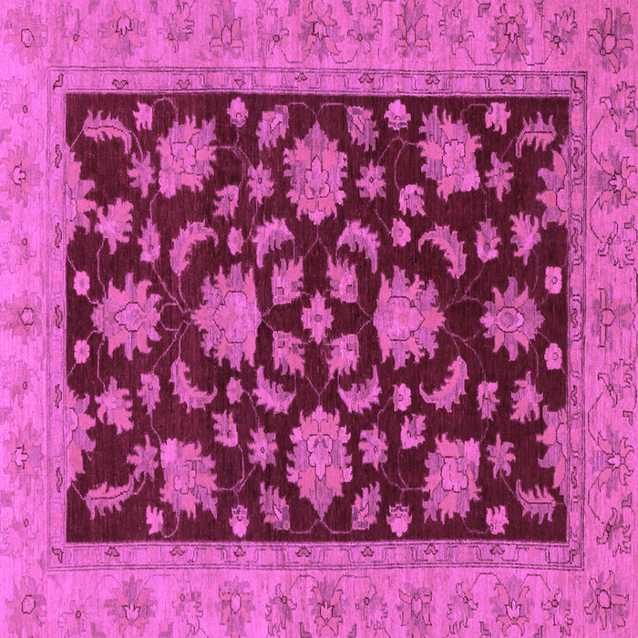 Square Oriental Purple Traditional Rug, abs491pur