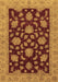 Machine Washable Oriental Brown Traditional Rug, wshabs491brn