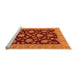 Sideview of Machine Washable Oriental Orange Traditional Area Rugs, wshabs491org