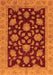 Machine Washable Oriental Orange Traditional Area Rugs, wshabs491org