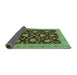 Sideview of Oriental Turquoise Traditional Rug, abs491turq