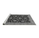 Sideview of Machine Washable Oriental Gray Traditional Rug, wshabs491gry