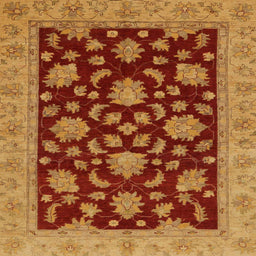 Square Machine Washable Abstract Dark Orange Rug, wshabs491