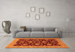 Machine Washable Oriental Orange Traditional Area Rugs in a Living Room, wshabs491org