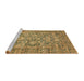 Sideview of Machine Washable Abstract Gold Rug, wshabs492