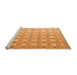 Sideview of Machine Washable Abstract Orange Modern Area Rugs, wshabs4920org