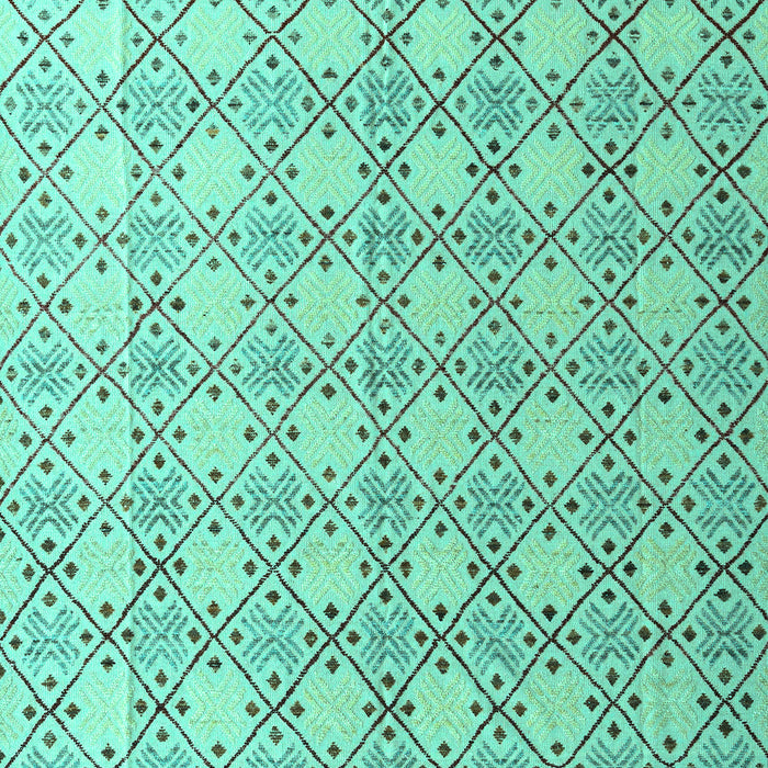 Machine Washable Abstract Turquoise Modern Area Rugs, wshabs4920turq