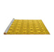 Sideview of Machine Washable Abstract Yellow Modern Rug, wshabs4920yw