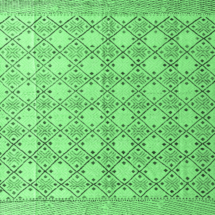 Square Machine Washable Abstract Emerald Green Modern Area Rugs, wshabs4920emgrn