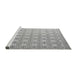 Sideview of Machine Washable Abstract Gray Modern Rug, wshabs4920gry