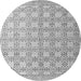 Round Abstract Gray Modern Rug, abs4920gry