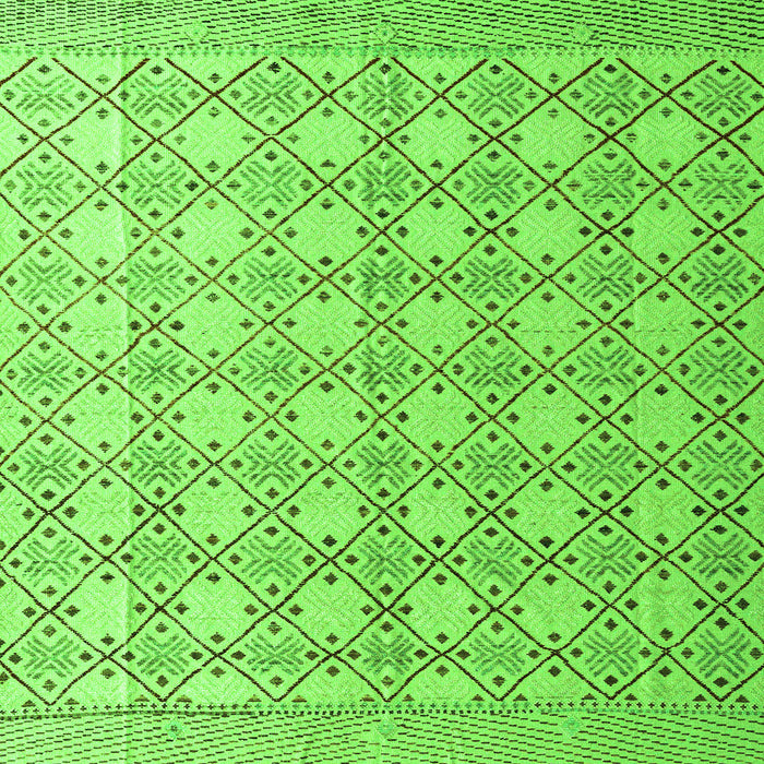 Square Machine Washable Abstract Green Modern Area Rugs, wshabs4920grn