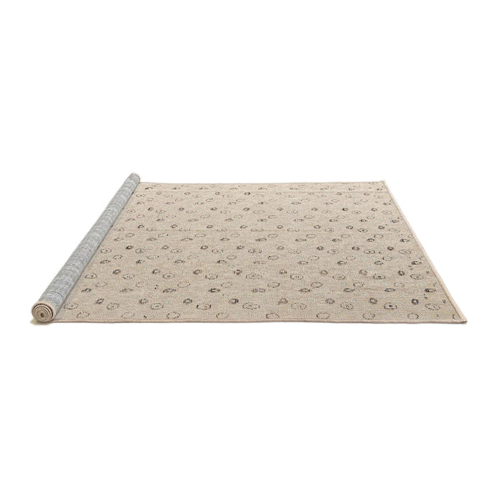 Sideview of Machine Washable Abstract Light Orange Rug, wshabs4921