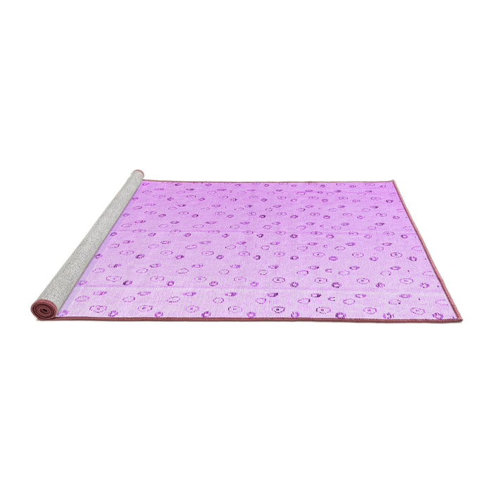 Sideview of Machine Washable Solid Purple Modern Area Rugs, wshabs4921pur