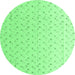 Round Solid Emerald Green Modern Rug, abs4921emgrn