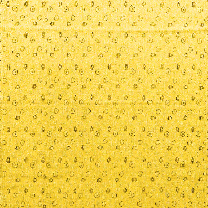 Square Solid Yellow Modern Rug, abs4921yw