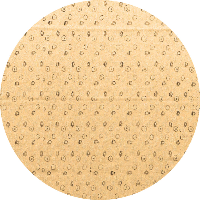 Round Machine Washable Solid Brown Modern Rug, wshabs4921brn