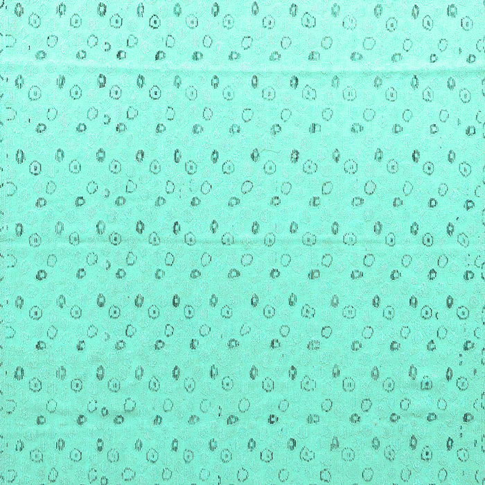 Square Solid Turquoise Modern Rug, abs4921turq