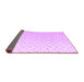 Sideview of Solid Purple Modern Rug, abs4921pur